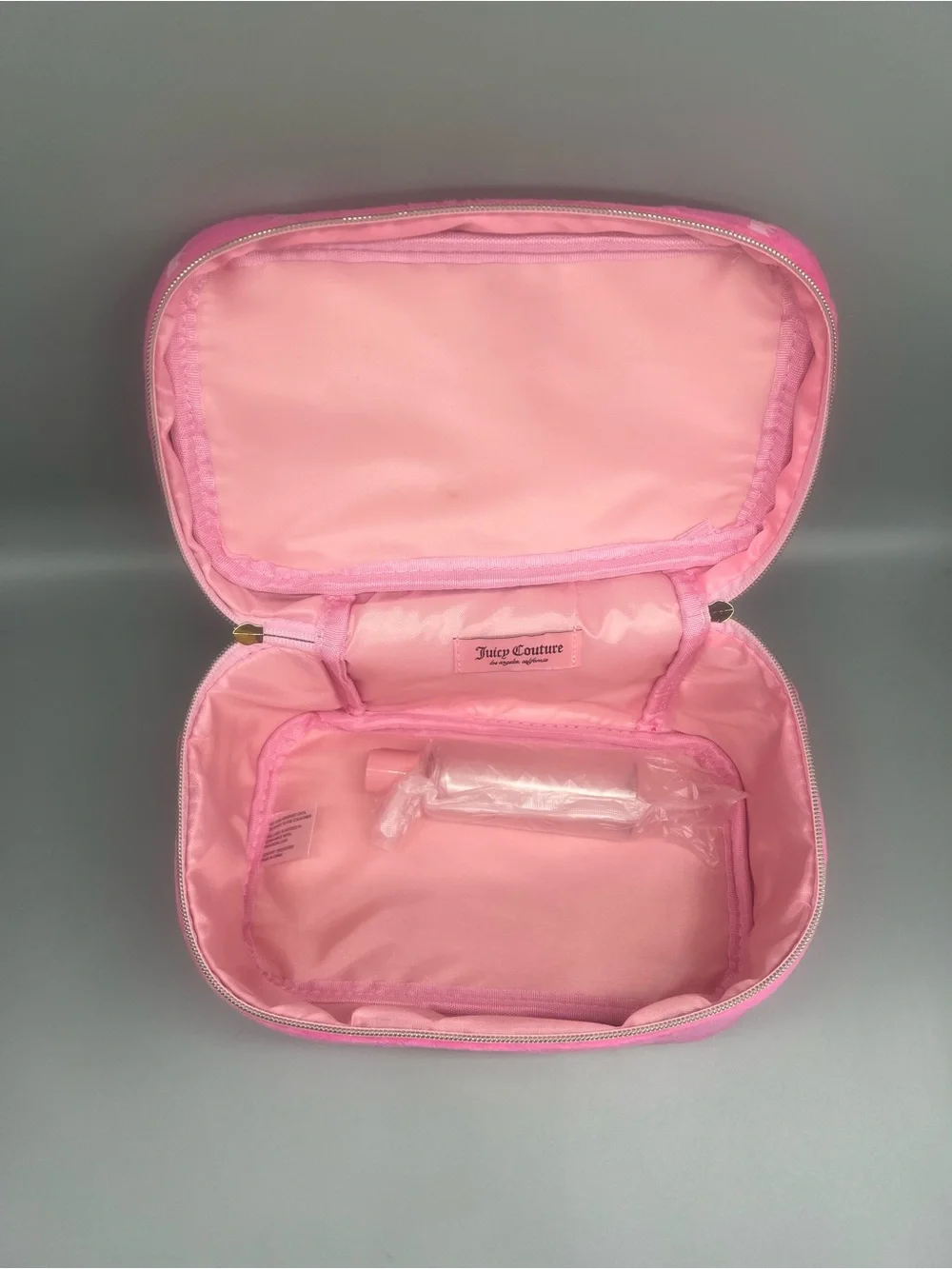 Juicy couture velour cosmetics bag